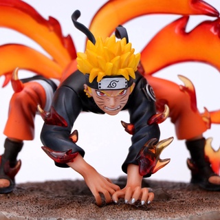 ใหม่ ฟิกเกอร์อนิเมะ bijuu Uzumaki naruto Shippuden LS GK Ninetales naruto Kurama ขนาด 20 ซม.