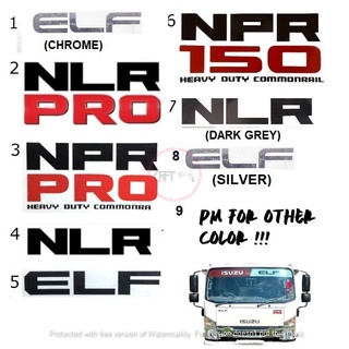 สติกเกอร์ไวนิล ลายโลโก้ ISUZU NPR PRO LORRY TRUCK EURO 2 NLR NPR PRO NPR150 PRO 130 HDC ELF CFS274