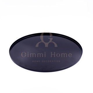 Gimmi Home ถาดสแตนเลส ถาดประดับโต๊ะอาหาร (สินค้าพร้อมส่ง!!) Stainless steel Tray - TW-824-825 - สีดำ