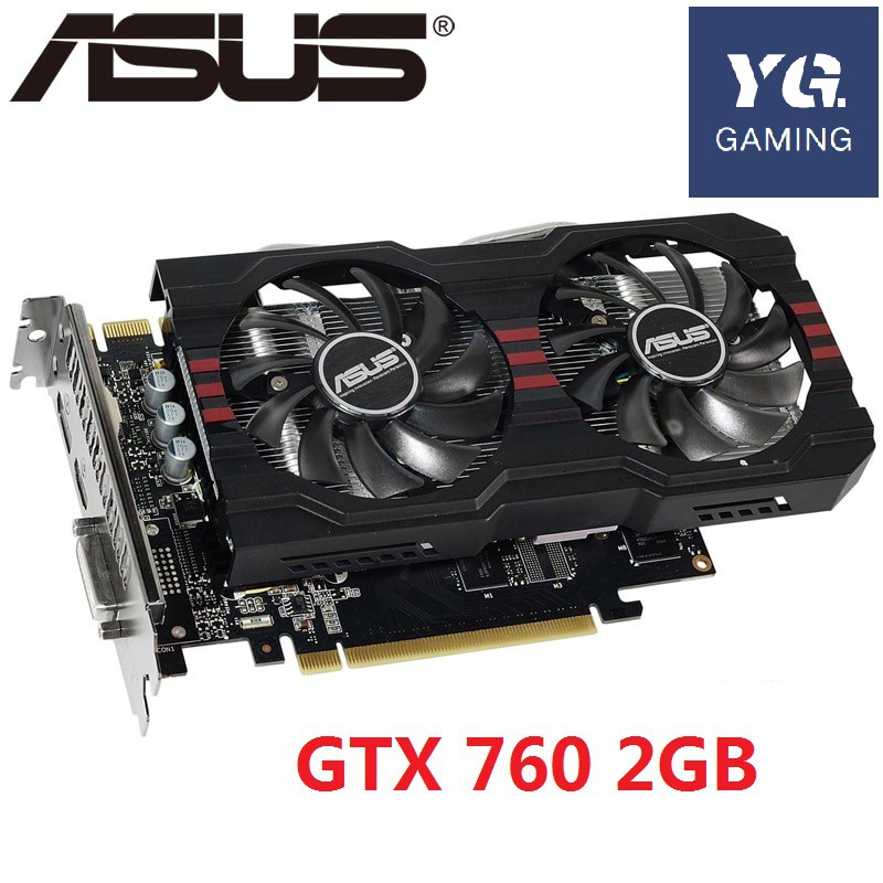 ASUS กราฟิกการ์ด GTX 760 2GB 256Bit GDDR5 การ์ดสําหรับ nVIDIA VGA การ์ด Geforce GTX760