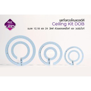 หลอดนีออน กลม32วัตต์ใช้แทนด้วยชุดกึ่งดวงโคม LED Ceiling kit DOB 12w18w24w 50000hrs EVE