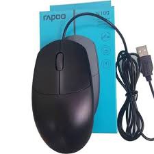 เมาส์ Rapoo N100-BK Optical Mouseประกัน 1ปี
