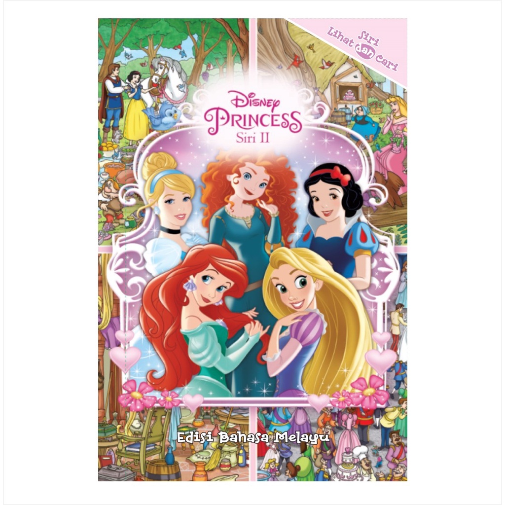 Disney Princess Series See & Find 2 หนังสือกิจกรรมสําหรับเด็กอายุ 3-6 ปี