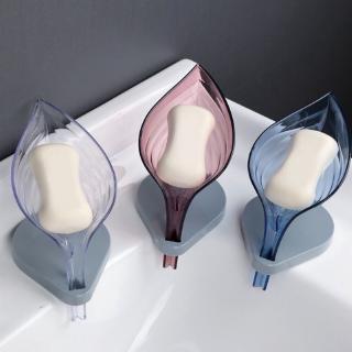 Non-slip Bathroom Soap Holder Simple Leaf Shape Soap Box Creative Kitchen Brush Holder Rack Household Tray Case Container