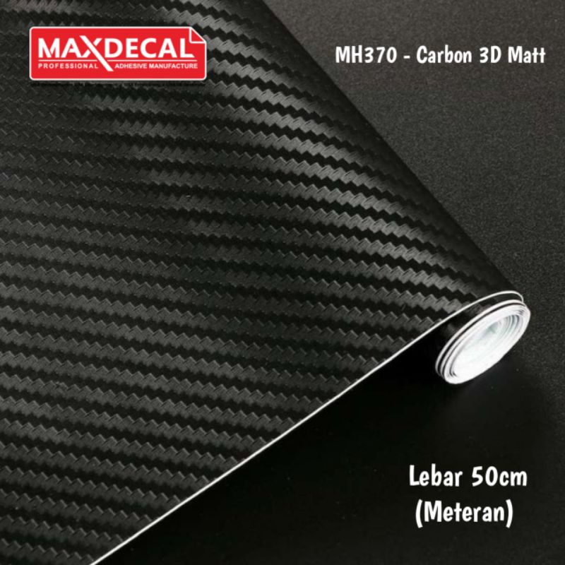 Maxdecal MH370 สติ๊กเกอร์คาร์บอน 3D - 7500 กว้าง 50 ซม. เมตร