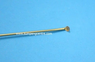 ไม้แคะหูยาว ทองเหลือง ตราดอกไม้ (100 ชิ้น), Brass Flower Long Ear pick (100 pieces)
