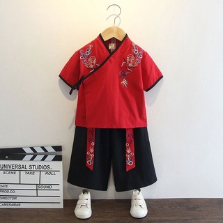 ❤️ (พร้อมสสตอก）Kame ชุดจีนเด็ก  ชุดตรุษจีน ชุดปีใหม่จีน ผ้าฝ้าย  สไตล์จีน Hanfu เด็กชายหญิงเครื่องแต่งกายโบราณ ชุดเด็กสไตล์จีน ชุดเด็กผู้ชาย E328