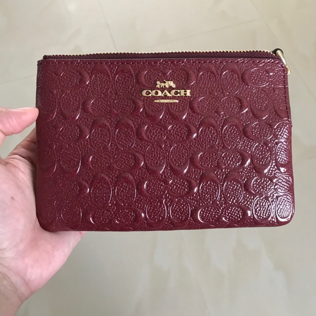 Coach กระเป๋าคล้องมือ 2ซิป S