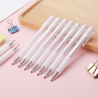 ปากกาสอบ แบบใส ขนาด 0.5 มม. สีดํา แบบเรียบง่าย ปากกาเจลสี ปากาเจล ปากกากด ปากกาลูกลื่น 0.5 ปากกาลูกลื่นน่ารัก ปากกาสวยๆ