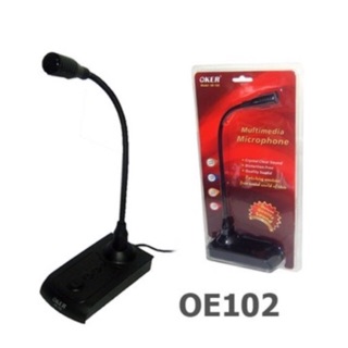 OKER  Microphone รุ่น OE-102/OE-108เป็นไมค์แบบตั้งโต๊ะ พร้อมฐานรอง