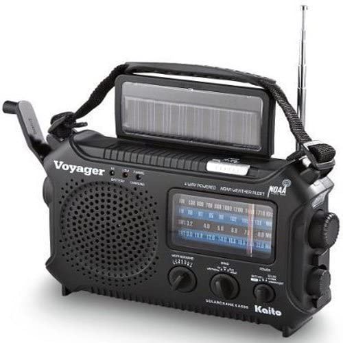 วิทยุมือหมุน USA Imported - Kaito KA500 5-way Powered Solar Power, Dynamo Crank Radio, Wind Up Emergency AM/FM/SW/NOAA