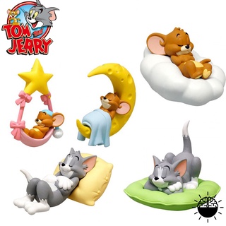 ตุ๊กตาฟิกเกอร์ Tom &amp; Jerry Friend เหมาะกับของขวัญ สําหรับตกแต่งเค้ก รถยนต์ จํานวน 5 ชิ้น ต่อชุด