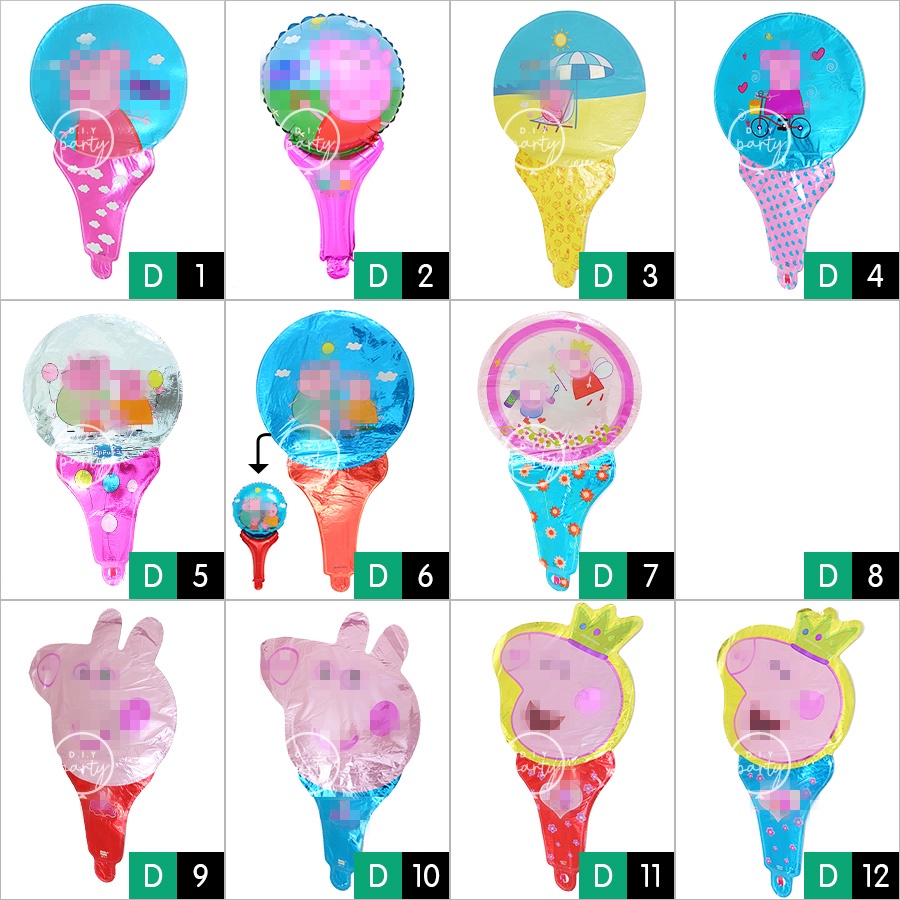มือถือฟอยล์การ์ตูนเด็กบอลลูน Belon วันเกิดเด็กผู้หญิงสีแดงสีชมพู Blue Party Peppa Pig Baby Fullmoon 