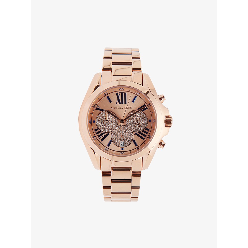 Michael Kors นาฬิกาข้อมือผู้หญิง Bradshaw Chronograph Rose Gold Dial Rose Gold รุ่น MK6321