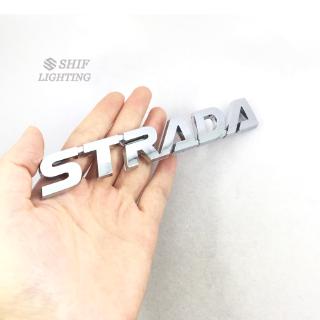 สติ๊กเกอร์ลายโลโก้ 1 x ABS Chrome strada สำหรับตกแต่งรถยนต์