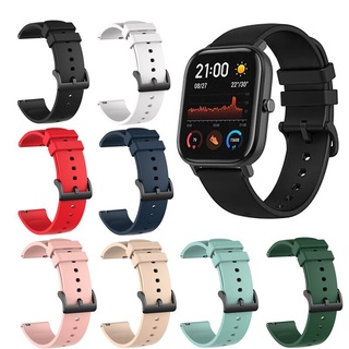 สายนาฬิกาข้อมือซิลิโคน 20 มม. สําหรับ Xiaomi Huami Amazfit Gts/Gts 2e/Bip Lite/Bip 1S/Bip 2/GTR 42 มม.