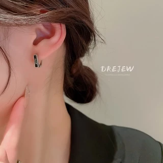 DREJEW ต่างหูแฟชั่น จี้ตัวอักษร เข้ากับทุกการแต่งกาย สไตล์เกาหลี