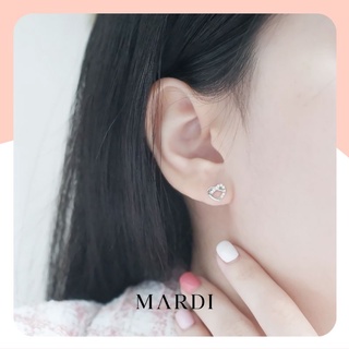 รอบส่งวันที่ 1กพ. Mardi Jewelry ต่างหูเงินแท้ Pretzel Heart Earrings