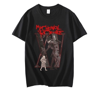 เสื้อยืด ลาย My Chemical Romance สีดํา สไตล์พังก์ร็อคสามารถปรับแต่งได้