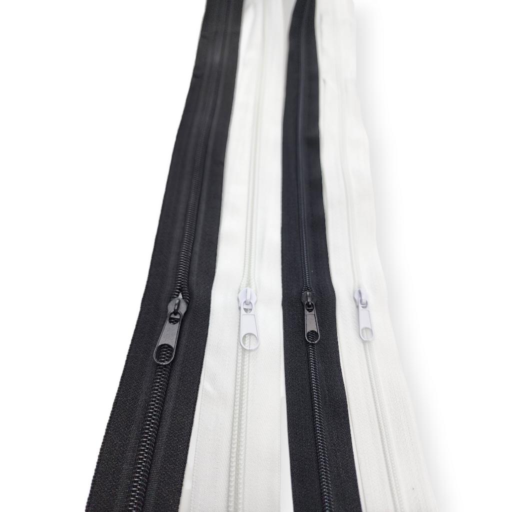 ซิปตัด ฟันไนล่อน ซิปม้วน ซิปไนล่อน ซิปเบอร์ 3 เบอร์ 5 เบอร์ 8 เบอร์ 10 สีขาว สีดำ ซิปเมตร ตัดตามสั่ง ตัดต่อเนื่อง - รูปที่ 3