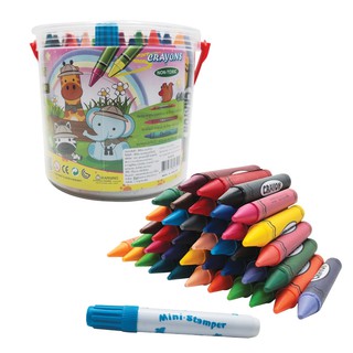 คิดอาร์ท สีเทียน ซุปเปอร์จัมโบ้ 40แท่ง (24สี) /กระปุก  Kidart  40 Super Jumbo Crayons (24Color) / Pc.(SJ40/B)