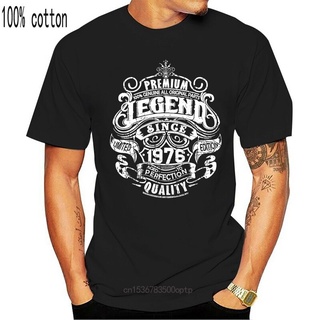 ขายดี เสื้อยืดแขนสั้น พิมพ์ลาย Legend Since 1976 43rd DKabno41OPgddb63 สไตล์คลาสสิก สําหรับผู้ชาย 43 ปี