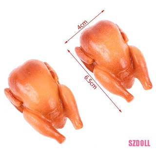 [ts3SZDOLL] โมเดลอาหารไก่ย่างจําลอง ขนาดเล็ก สําหรับตกแต่งบ้านตุ๊กตา 1/12