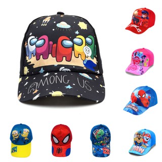 ใหม่ หมวกแก๊ป ลายการ์ตูน Paw Patrol Spiderman Mickey Minions สําหรับเด็กผู้ชาย และเด็กผู้หญิง