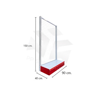 ชั้นวางมินิมาร์ทรุ่นหลังตระแกรง(แบบไม่มีชั้น)40*90*150