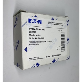 Eaton PKNM-6/1N/C/003 Residual Current Circuit Breaker with Overload (RCBO) ąlnsaflasñulwaa (Made in Germany)