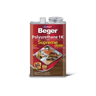 Beger เบเยอร์ โพลียูรีเทน 1K ซูพรีม เอาท์ดอร์ กลางแจ้ง Polyurethane 1K Supreme Outdoor ขนาด 3 ลิตร