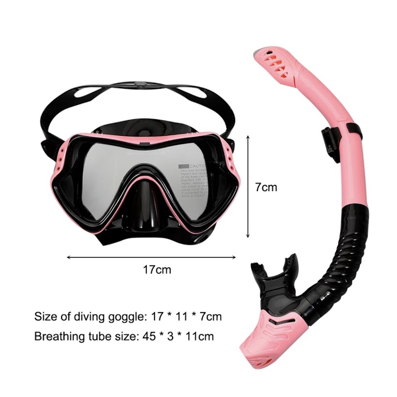 ใหม่ Professional ดำน้ำดำน้ำหน้ากากดำน้ำและ Snorkels แว่นตาดำน้ำ Easy Breath Tube ชุดหน้ากากดำน้ำ รูปที่ 4