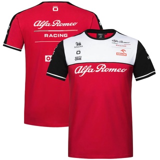 เสื้อยืดแขนสั้น พิมพ์ลาย Formula One Racing Alfa Romeo F1 Team ORLEN 2022 แบบแห้งเร็ว เหมาะกับฤดูร้อน สําหรับผู้ชาย 465