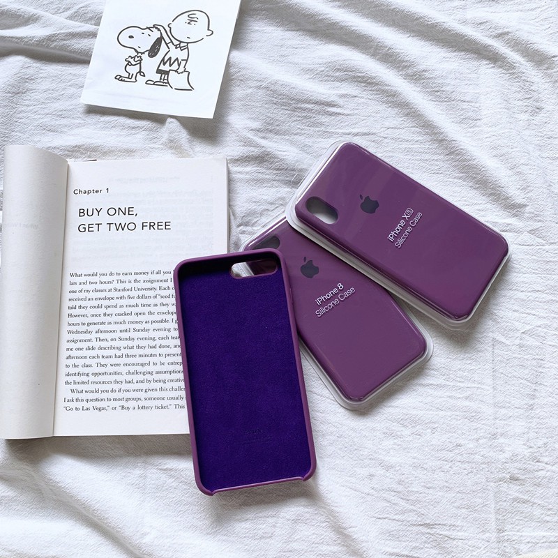 New colorสีม่วง เคสซิลิโคน เคส IPhone XS MAX XR X 8 7 6 6s Plus TPU ...