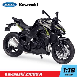 รถมอเตอร์ไซต์ 1:18 2017 Kawasaki Z1000R Edition [Welly]