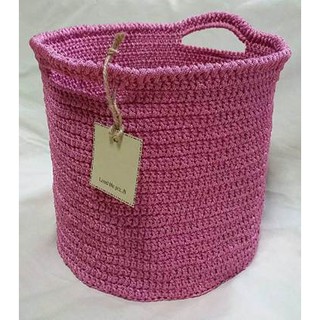 Nylon Basket size M (23x21cm) สีชมพู