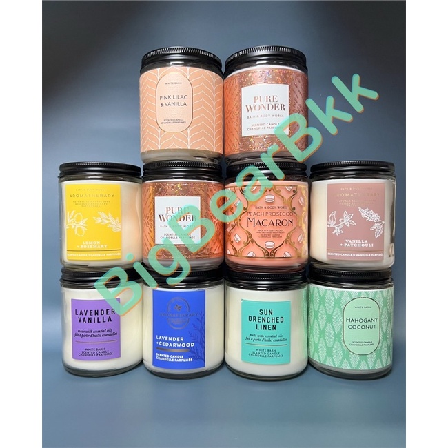 Bath and Body Works 1 wick Candle scented เทียนหอม 1 ไส้ 198g