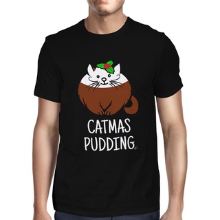 เสื้อยืด พิมพ์ลาย Catmus Pudding Christmas Novelty แฟชั่นฤดูร้อน สําหรับผู้ชายS-5XL