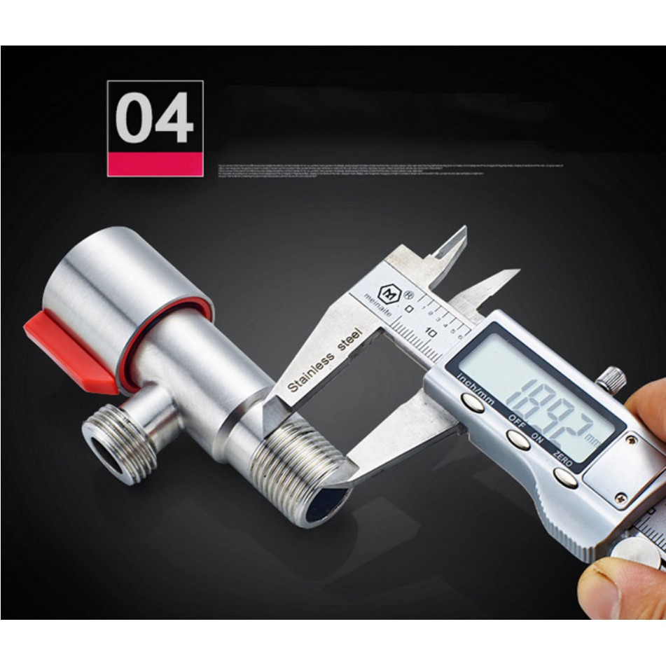 304 วาล์วสามเหลี่ยมสแตนเลส ป้องกันการระเบิด วาล์วน้ำ4′ วาล์วน้ำเข้าห้องน้ำสำหรับเครื่องทำน้ำอุ่น - รูปที่ 5