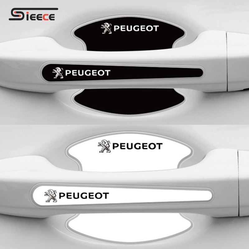 Sieece กันรอยประตูรถยนต์ ฟิล์มกันรอยมือจับประตูรถยนต์ สำหรับ Peugeot 406 3008 2008 405 5008