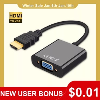 HDMI Male To VGA HD 1080P Cable Converter Adapter for PC DVD TV Monitor