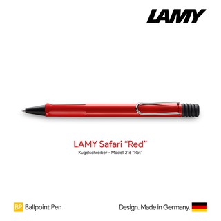 Lamy Safari Red Ballpoint Pen - ปากกาลูกลื่นลามี่ซาฟารี  สีแดง