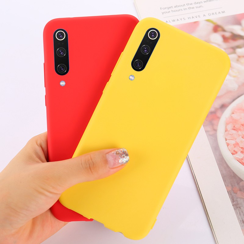 เคสโทรศัพท์ เนื้อซิลิโคน TPU นิ่ม บาง สีลูกกวาด สำหรับ Xiaomi Mi 9 A1 A2 6 Mix 2 3 8 Lite 8se Max