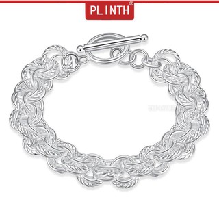 PLINTH สร้อยข้อมือเงินแท้ 925 แฟชั่น2175