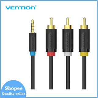 สายเคเบิ้ลVention 3 . 5 มม . แจ็ค 3 Rca สายสัญญาณเสียงวิดีโอ Av สายเคเบิ้ล Aux