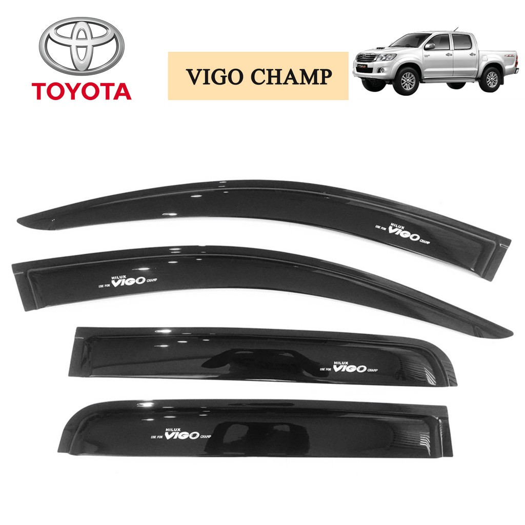 กันสาด/คิ้วกันสาด Toyota Vigo Champ 2012-2014  สีดำ