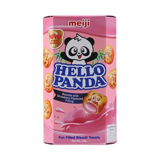 เมจิเฮลโลแพนด้าบิสกิตสตรอเบอร์รี่ 50กรัม Meiji Hello Panda Strawberry Biscuit 50g.