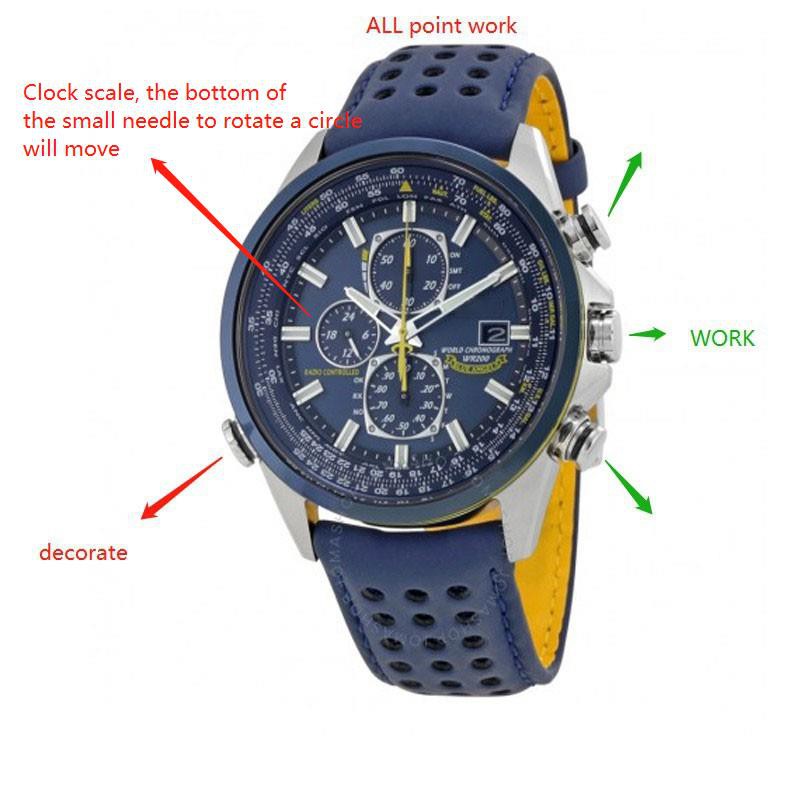 CITIZEN Men Quatz Watches Blue Angels World Chronograph Men Watch