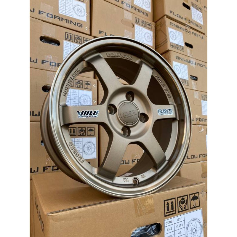 ล้อแม็กใหม่ TE37 น้ำตาล งาน KAYS ขอบ15" 4 รู