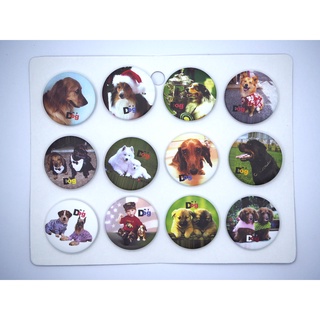 เข็มกลัด 3.2cm/4.4cm Animals สัตว์ หมา dog  Badge